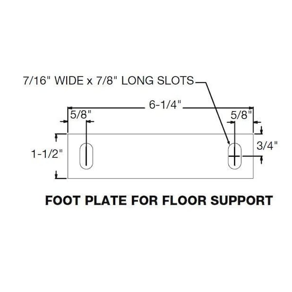 Medium Duty Conveyor Leg, 24in W, Adjustable Height 18-1/4in To 24-1/4in TOL